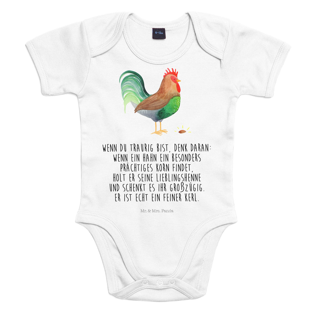 Organic Baby Body Hahn mit Korn Babykleidung, Babystrampler, Strampler, Wickelbody, Baby Erstausstattung, Junge, Mädchen, Bauernhof, Hoftiere, Landwirt, Landwirtin, Hahn, Korn, Henne, Eier, Natur