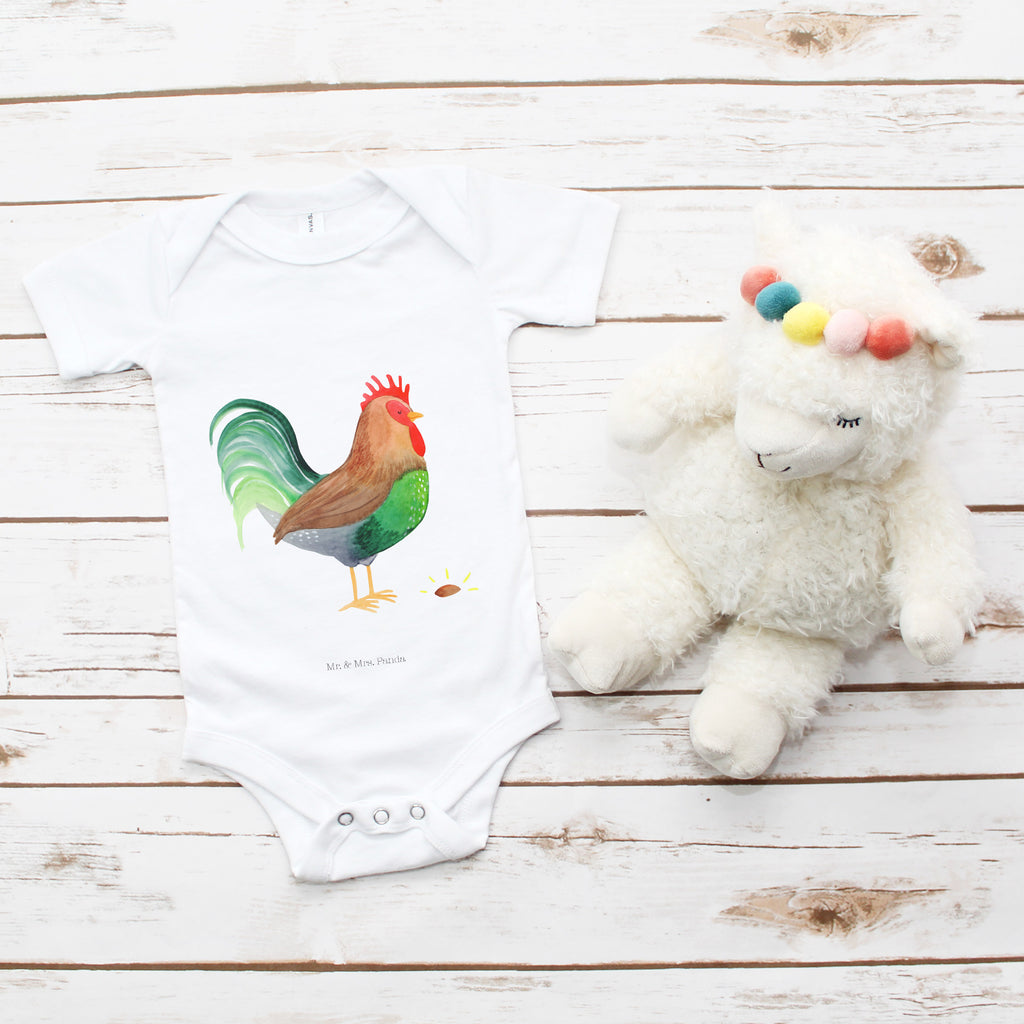 Organic Baby Body Hahn mit Korn Babykleidung, Babystrampler, Strampler, Wickelbody, Baby Erstausstattung, Junge, Mädchen, Bauernhof, Hoftiere, Landwirt, Landwirtin, Hahn, Korn, Henne, Eier, Natur