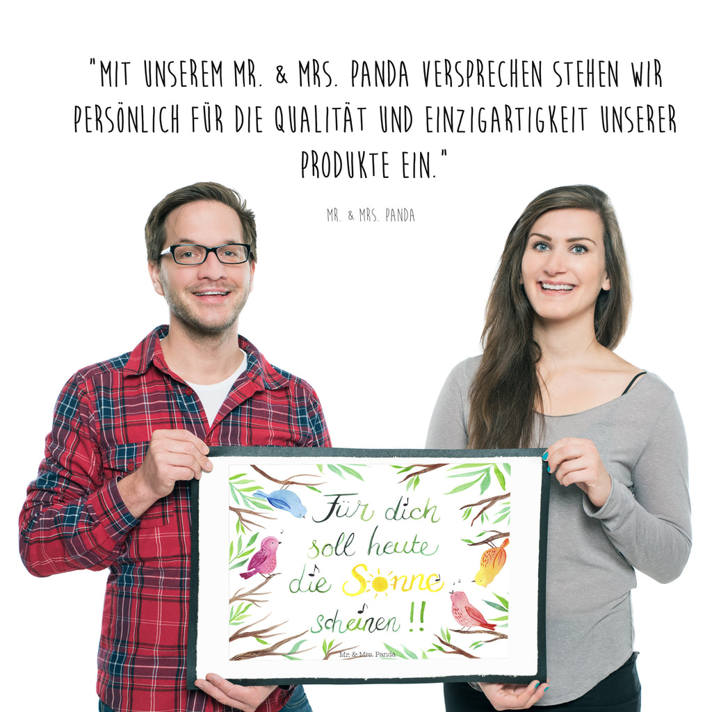 Fußmatte Vögel Sonne  Türvorleger, Schmutzmatte, Fußabtreter, Matte, Schmutzfänger, Fußabstreifer, Schmutzfangmatte, Türmatte, Motivfußmatte,  Haustürmatte, Vorleger  Blumen Deko, Frühlings Deko, Sommer Deko, Dekoration, positive Botschaft, Naturliebhaber, Outdoor, Natur, Abenteuer