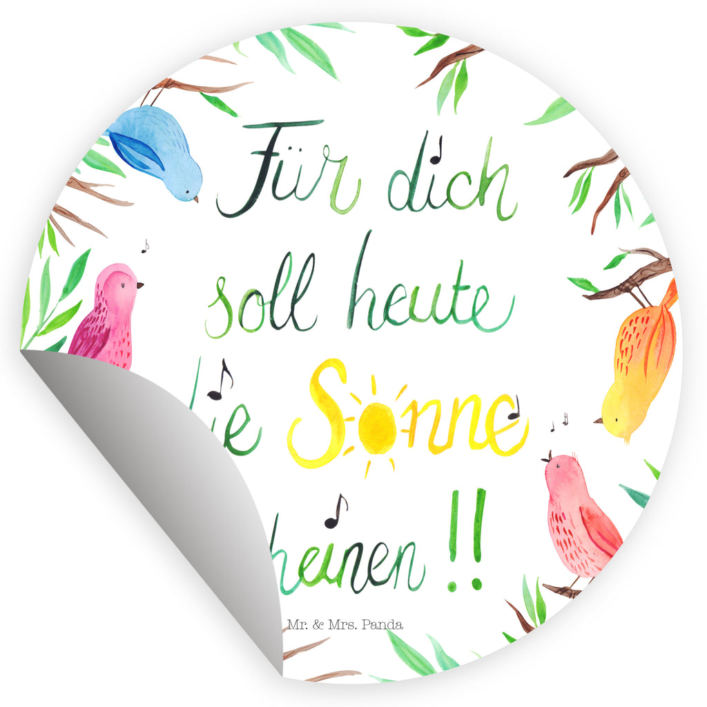 80mm Rund Aufkleber Vögel Sonne Sticker, Aufkleber, Etikett, Blumen Deko, Frühlings Deko, Sommer Deko, Dekoration, positive Botschaft, Naturliebhaber, Outdoor, Natur, Abenteuer