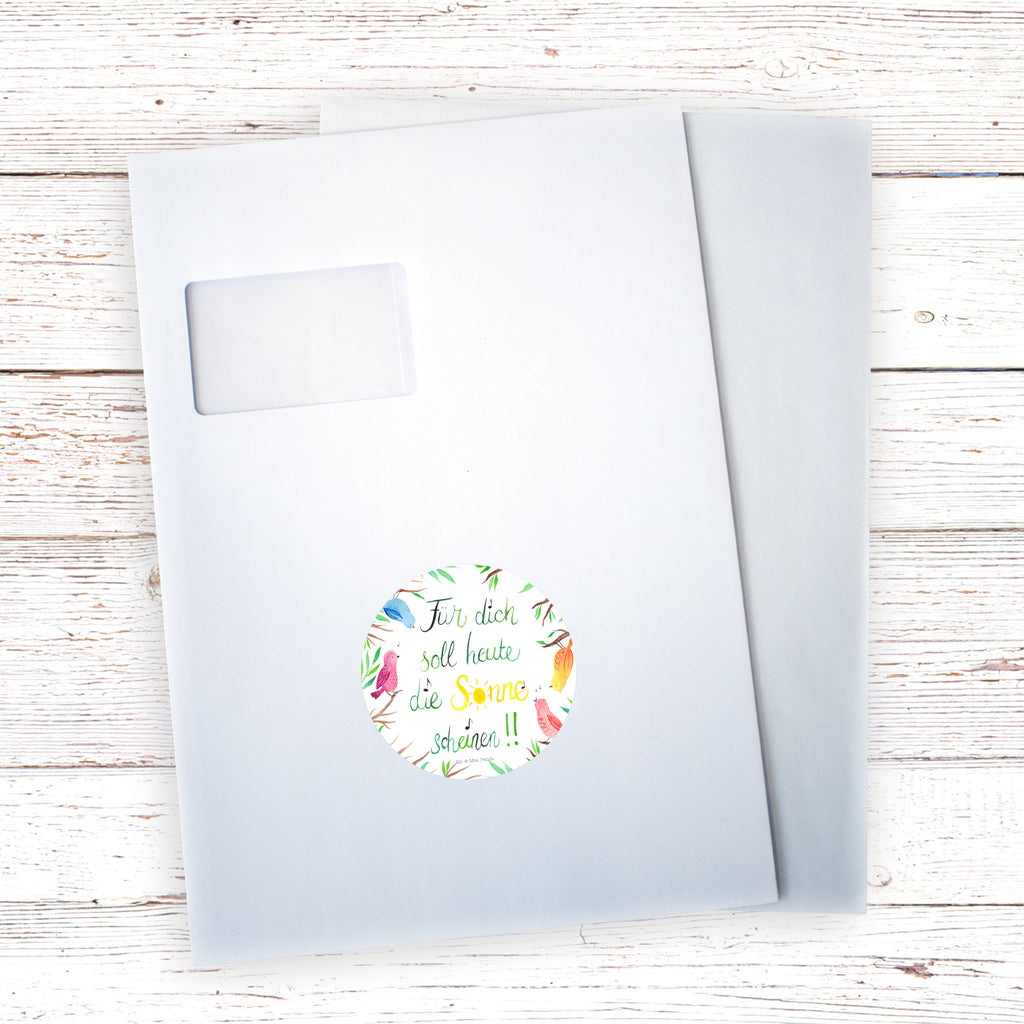 80mm Rund Aufkleber Vögel Sonne Sticker, Aufkleber, Etikett, Blumen Deko, Frühlings Deko, Sommer Deko, Dekoration, positive Botschaft, Naturliebhaber, Outdoor, Natur, Abenteuer
