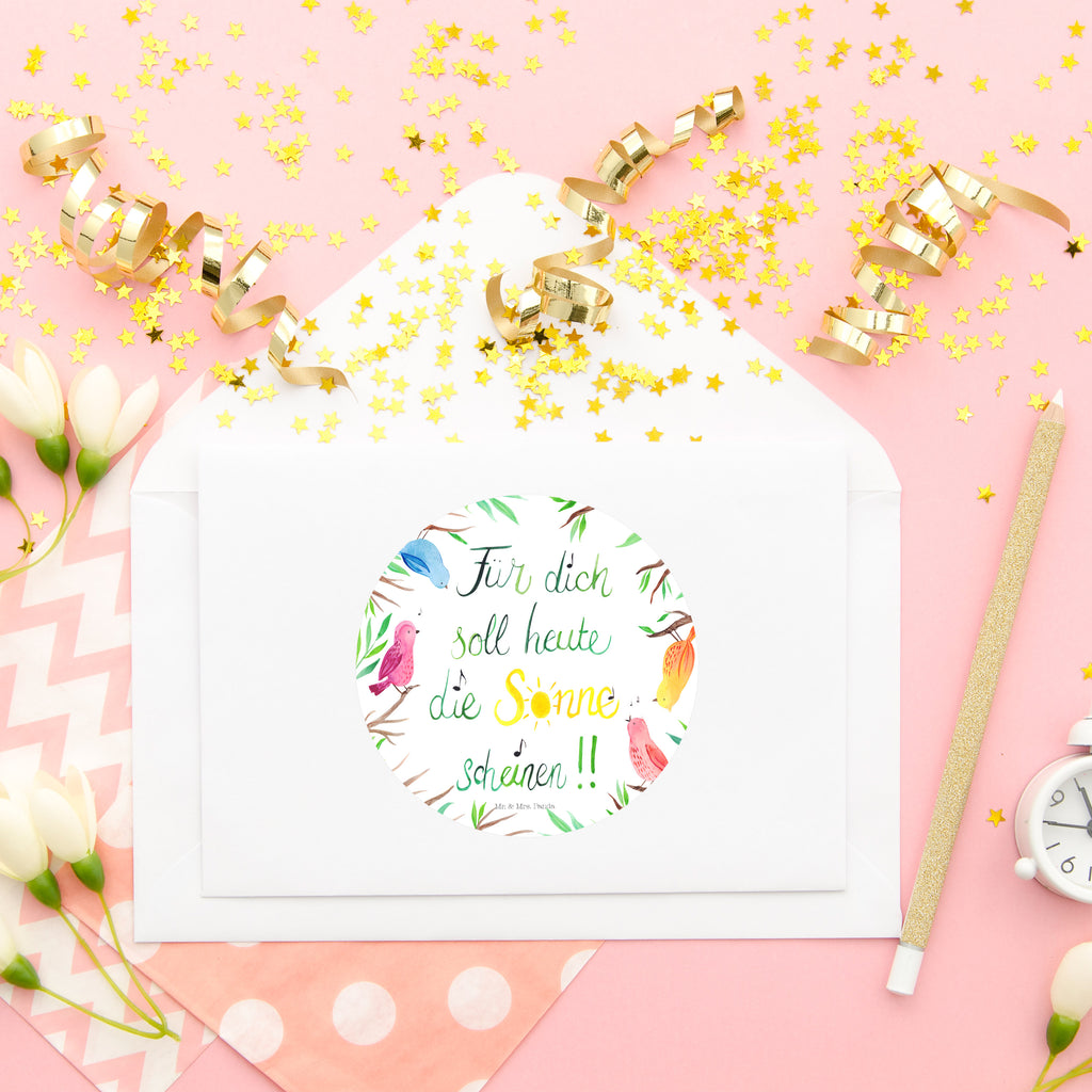 80mm Rund Aufkleber Vögel Sonne Sticker, Aufkleber, Etikett, Blumen Deko, Frühlings Deko, Sommer Deko, Dekoration, positive Botschaft, Naturliebhaber, Outdoor, Natur, Abenteuer