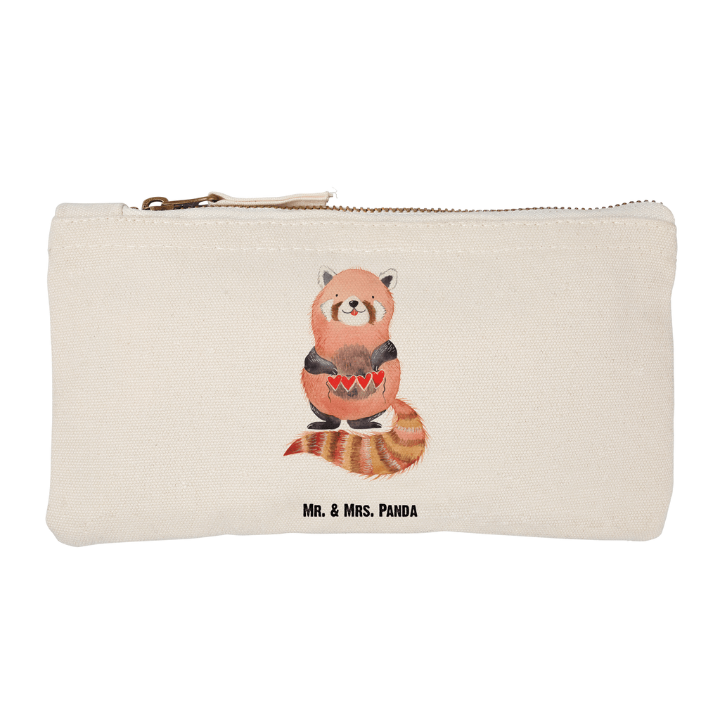 Schminktasche Roter Panda Schminktasche, Kosmetiktasche, Kosmetikbeutel, Stiftemäppchen, Etui, Federmappe, Makeup, XXL, Schminketui, Kosmetiketui, Schlamperetui, Tiermotive, Gute Laune, lustige Sprüche, Tiere, Panda, Liebe, Rot, Herz, Liebling, Lieblingsmensch