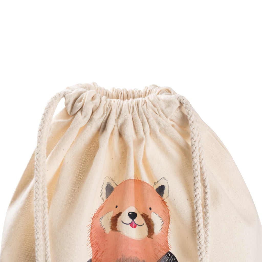 Sportbeutel Roter Panda Turnbeutel, Beutel, Sporttasche, Tasche, Stoffbeutel, Tiermotive, Gute Laune, lustige Sprüche, Tiere, Panda, Liebe, Rot, Herz, Liebling, Lieblingsmensch