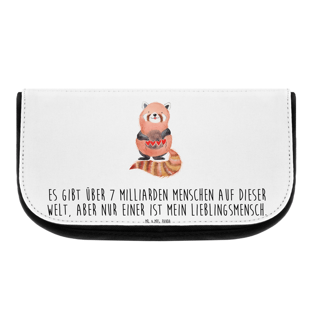 Kosmetiktasche Roter Panda Kosmetikbeutel, Kulturtasche, Kulturbeutel, Schminktasche, Make-Up Tasche, Tiermotive, Gute Laune, lustige Sprüche, Tiere, Panda, Liebe, Rot, Herz, Liebling, Lieblingsmensch