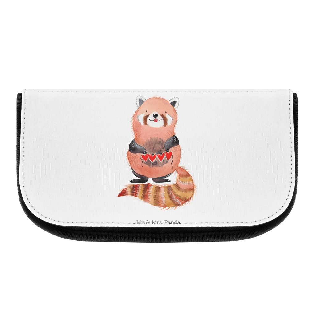 Kosmetiktasche Roter Panda Kosmetikbeutel, Kulturtasche, Kulturbeutel, Schminktasche, Make-Up Tasche, Tiermotive, Gute Laune, lustige Sprüche, Tiere, Panda, Liebe, Rot, Herz, Liebling, Lieblingsmensch