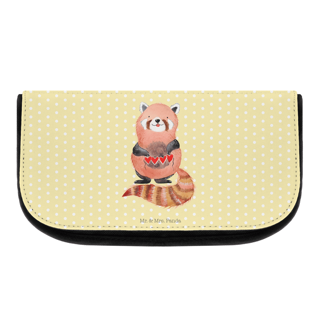 Kosmetiktasche Roter Panda Kosmetikbeutel, Kulturtasche, Kulturbeutel, Schminktasche, Make-Up Tasche, Tiermotive, Gute Laune, lustige Sprüche, Tiere, Panda, Liebe, Rot, Herz, Liebling, Lieblingsmensch
