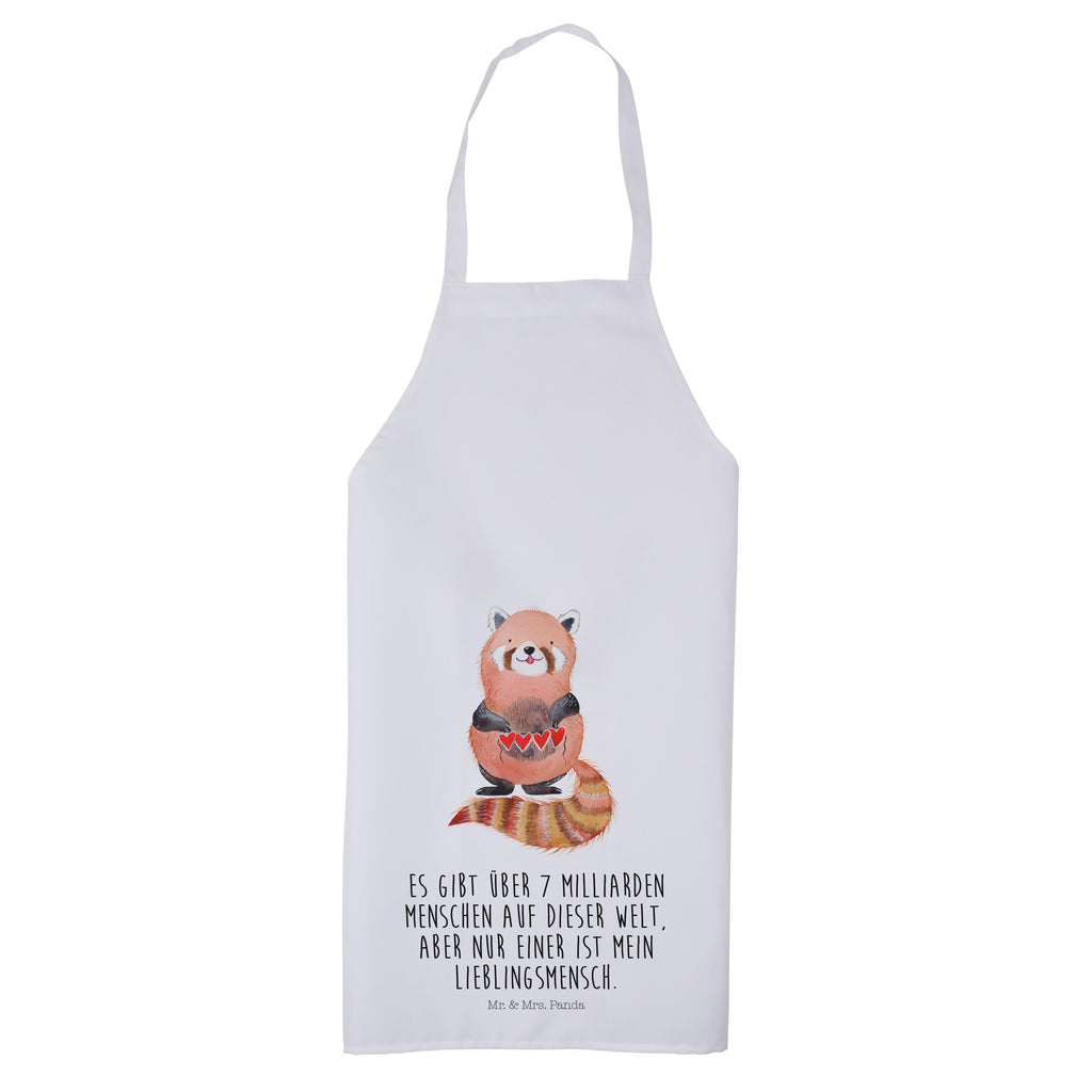 Kochschürze Roter Panda Schürze, Backschürze, Küchenschürze, Grillschürze, Latzschürze, Tiermotive, Gute Laune, lustige Sprüche, Tiere, Panda, Liebe, Rot, Herz, Liebling, Lieblingsmensch