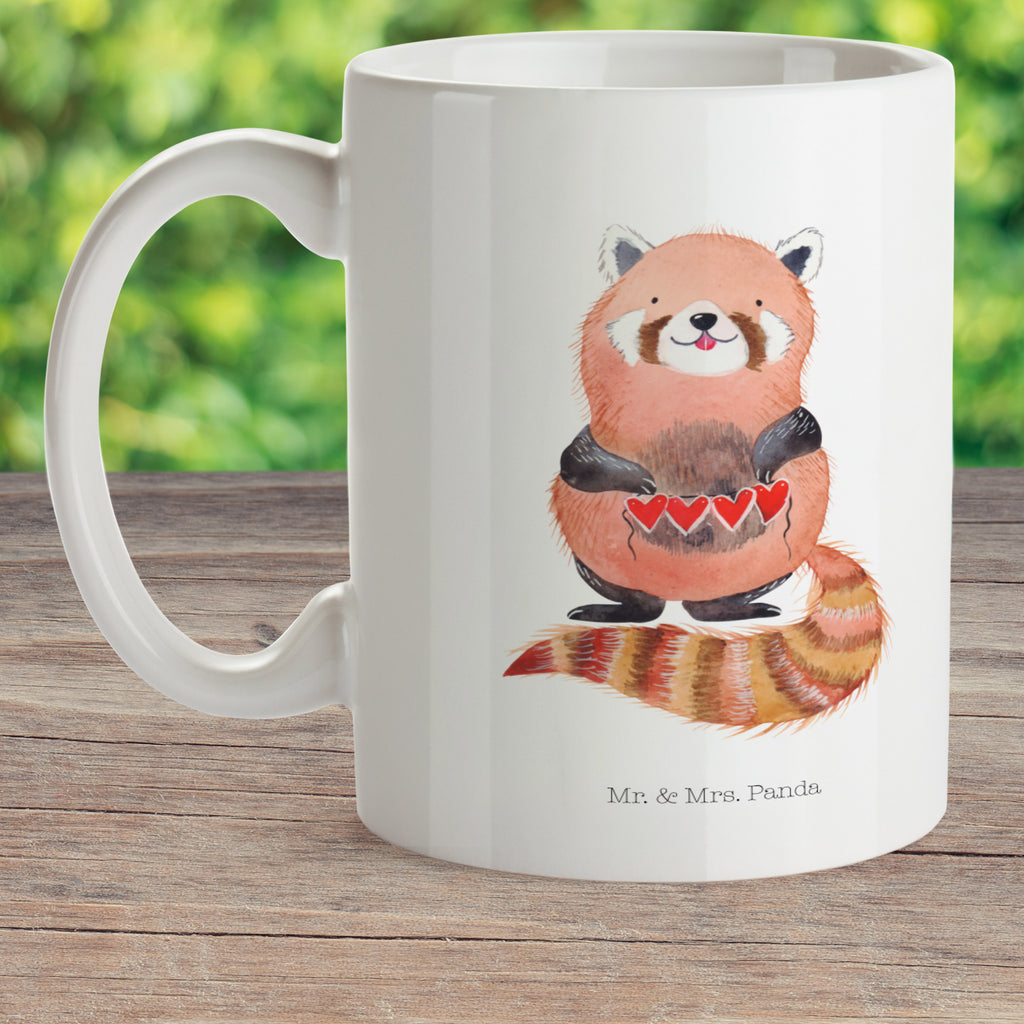 Kindertasse Roter Panda Kunststoff Tasse, Kindergarten, Tasse, Trinkbecher, Camping Becher, Kaffeetasse, Kunststoffbecher, Kindergartenbecher, Outdoorgeschirr, Kunststoffgeschirr, Reisebecher, Reisetasse, Kinderbecher, Tiermotive, Gute Laune, lustige Sprüche, Tiere, Panda, Liebe, Rot, Herz, Liebling, Lieblingsmensch