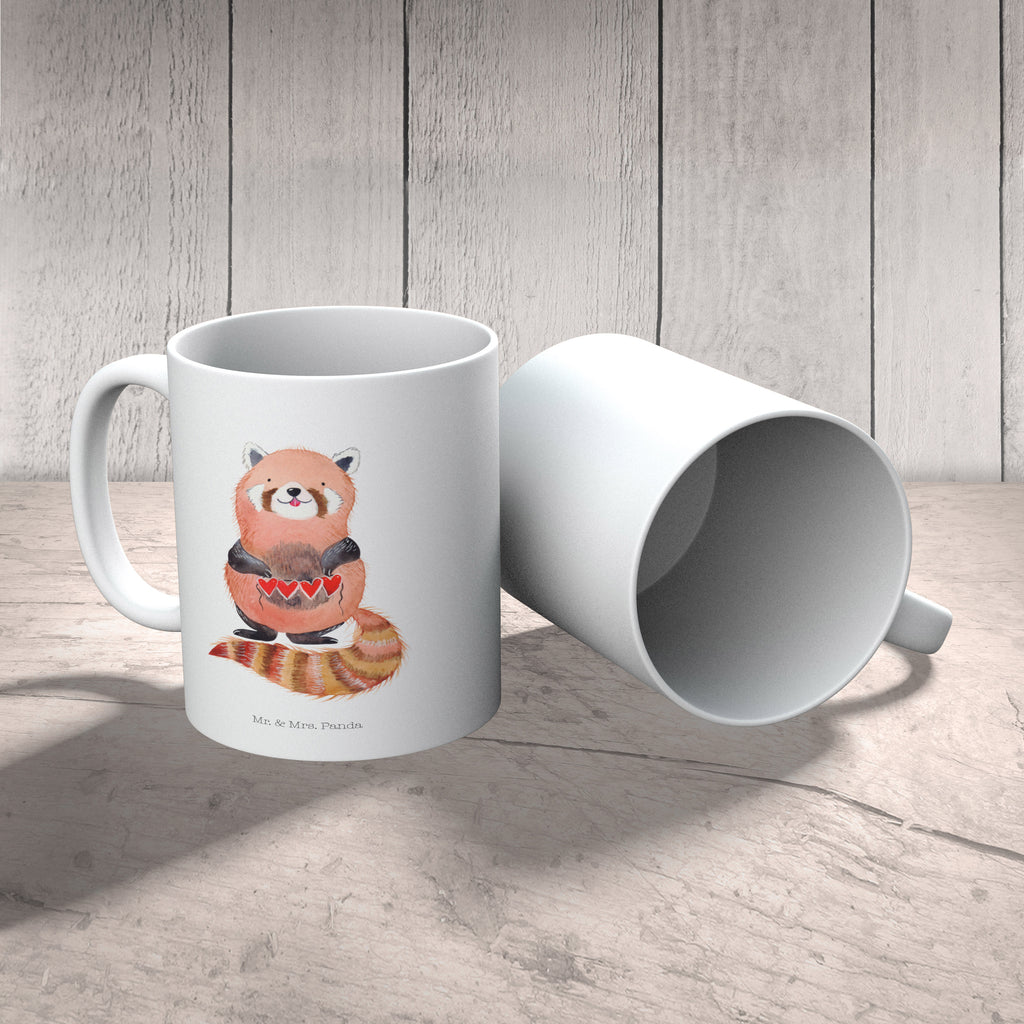 Kindertasse Roter Panda Kunststoff Tasse, Kindergarten, Tasse, Trinkbecher, Camping Becher, Kaffeetasse, Kunststoffbecher, Kindergartenbecher, Outdoorgeschirr, Kunststoffgeschirr, Reisebecher, Reisetasse, Kinderbecher, Tiermotive, Gute Laune, lustige Sprüche, Tiere, Panda, Liebe, Rot, Herz, Liebling, Lieblingsmensch