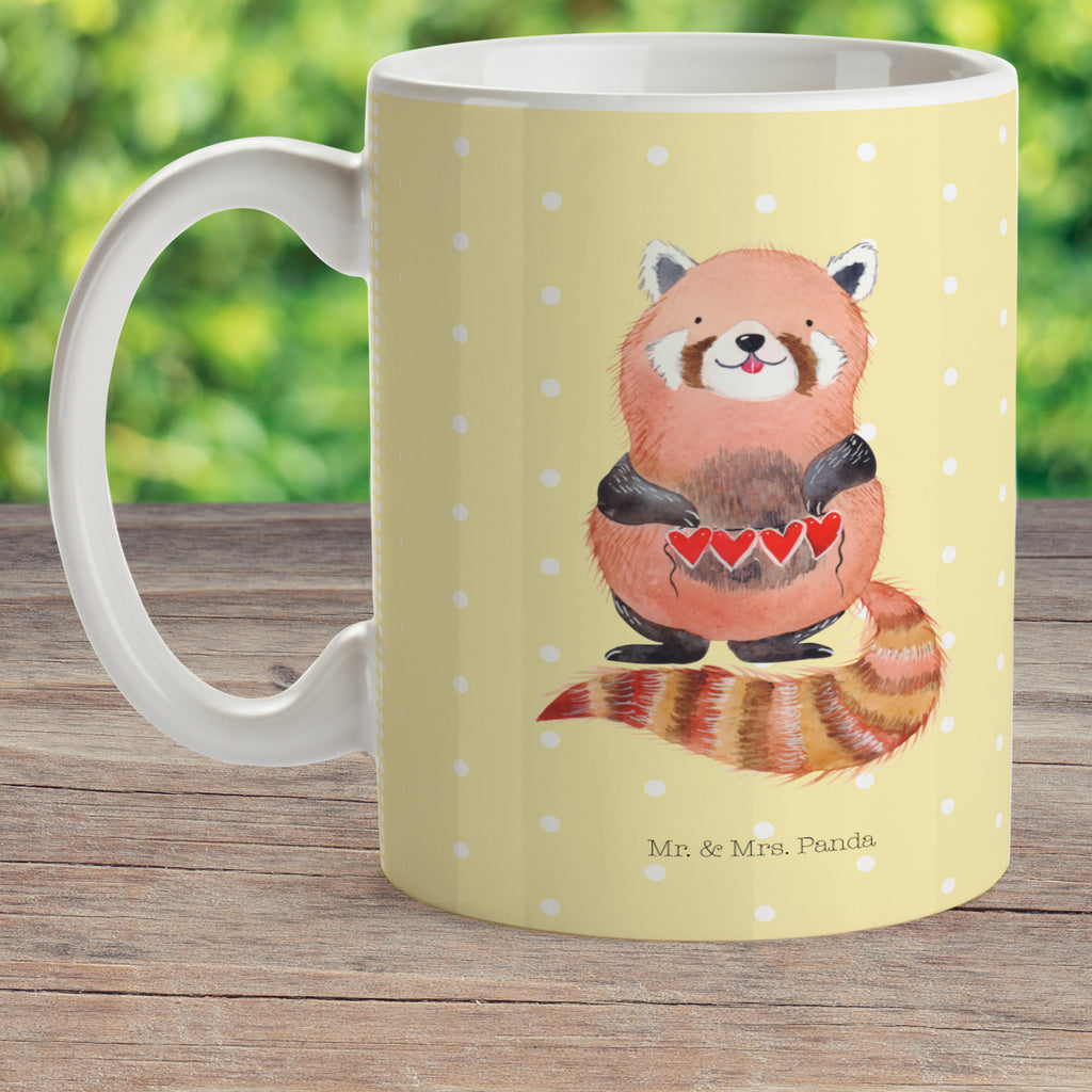 Kindertasse Roter Panda Kunststoff Tasse, Kindergarten, Tasse, Trinkbecher, Camping Becher, Kaffeetasse, Kunststoffbecher, Kindergartenbecher, Outdoorgeschirr, Kunststoffgeschirr, Reisebecher, Reisetasse, Kinderbecher, Tiermotive, Gute Laune, lustige Sprüche, Tiere, Panda, Liebe, Rot, Herz, Liebling, Lieblingsmensch