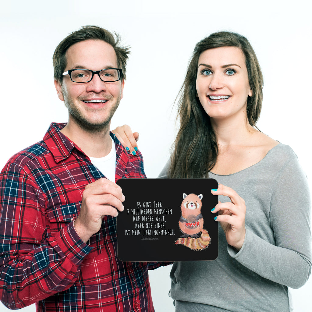 Mauspad Roter Panda Mousepad, Computer zubehör, Büroausstattung, PC Zubehör, Arbeitszimmer, Mauspad, Einzigartiges Mauspad, Designer Mauspad, Tiermotive, Gute Laune, lustige Sprüche, Tiere, Panda, Liebe, Rot, Herz, Liebling, Lieblingsmensch