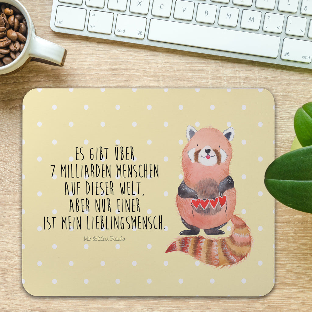 Mauspad Roter Panda Mousepad, Computer zubehör, Büroausstattung, PC Zubehör, Arbeitszimmer, Mauspad, Einzigartiges Mauspad, Designer Mauspad, Tiermotive, Gute Laune, lustige Sprüche, Tiere, Panda, Liebe, Rot, Herz, Liebling, Lieblingsmensch