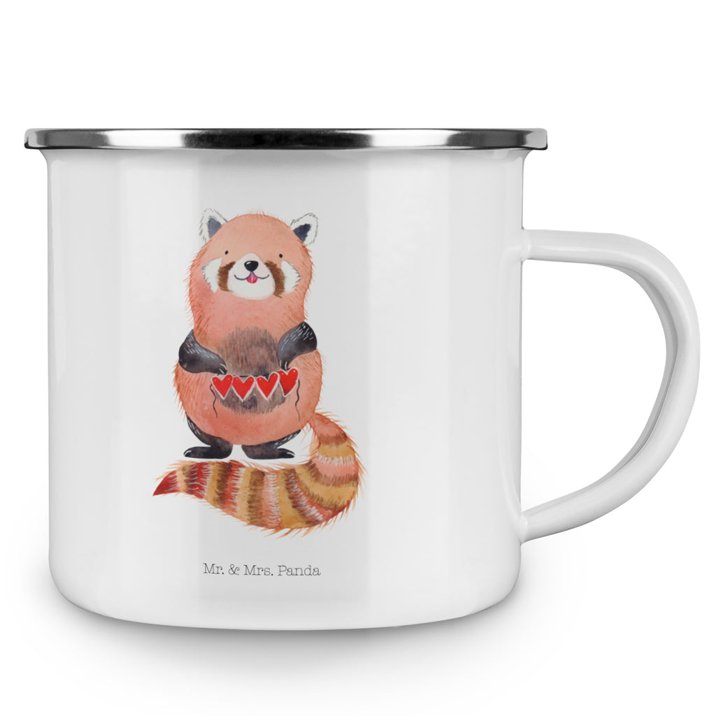 Camping Emaille Tasse Roter Panda Campingtasse, Trinkbecher, Metalltasse, Outdoor Tasse, Emaille Trinkbecher, Blechtasse Outdoor, Emaille Campingbecher, Edelstahl Trinkbecher, Metalltasse für Camping, Kaffee Blechtasse, Camping Tasse Metall, Tiermotive, Gute Laune, lustige Sprüche, Tiere, Panda, Liebe, Rot, Herz, Liebling, Lieblingsmensch