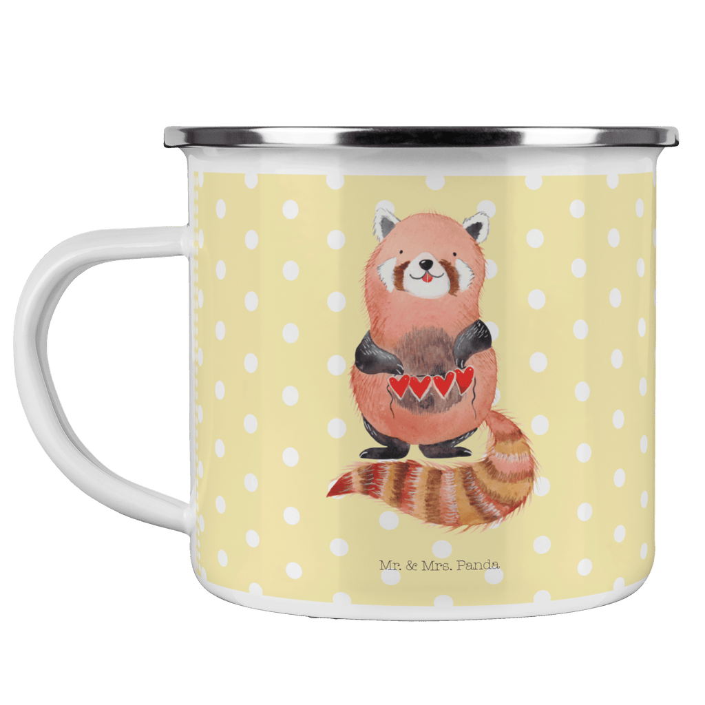 Camping Emaille Tasse Roter Panda Campingtasse, Trinkbecher, Metalltasse, Outdoor Tasse, Emaille Trinkbecher, Blechtasse Outdoor, Emaille Campingbecher, Edelstahl Trinkbecher, Metalltasse für Camping, Kaffee Blechtasse, Camping Tasse Metall, Tiermotive, Gute Laune, lustige Sprüche, Tiere, Panda, Liebe, Rot, Herz, Liebling, Lieblingsmensch