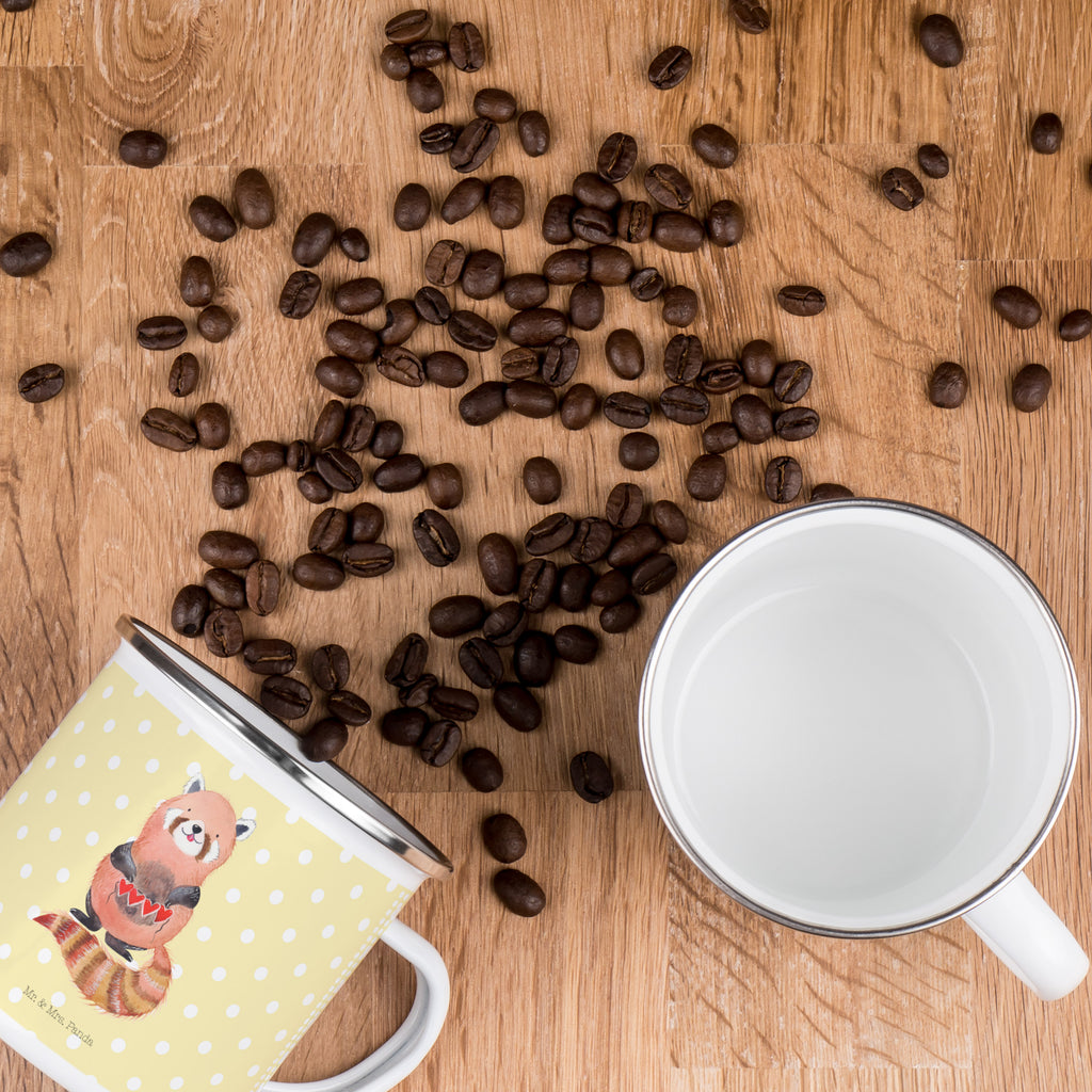 Camping Emaille Tasse Roter Panda Campingtasse, Trinkbecher, Metalltasse, Outdoor Tasse, Emaille Trinkbecher, Blechtasse Outdoor, Emaille Campingbecher, Edelstahl Trinkbecher, Metalltasse für Camping, Kaffee Blechtasse, Camping Tasse Metall, Tiermotive, Gute Laune, lustige Sprüche, Tiere, Panda, Liebe, Rot, Herz, Liebling, Lieblingsmensch