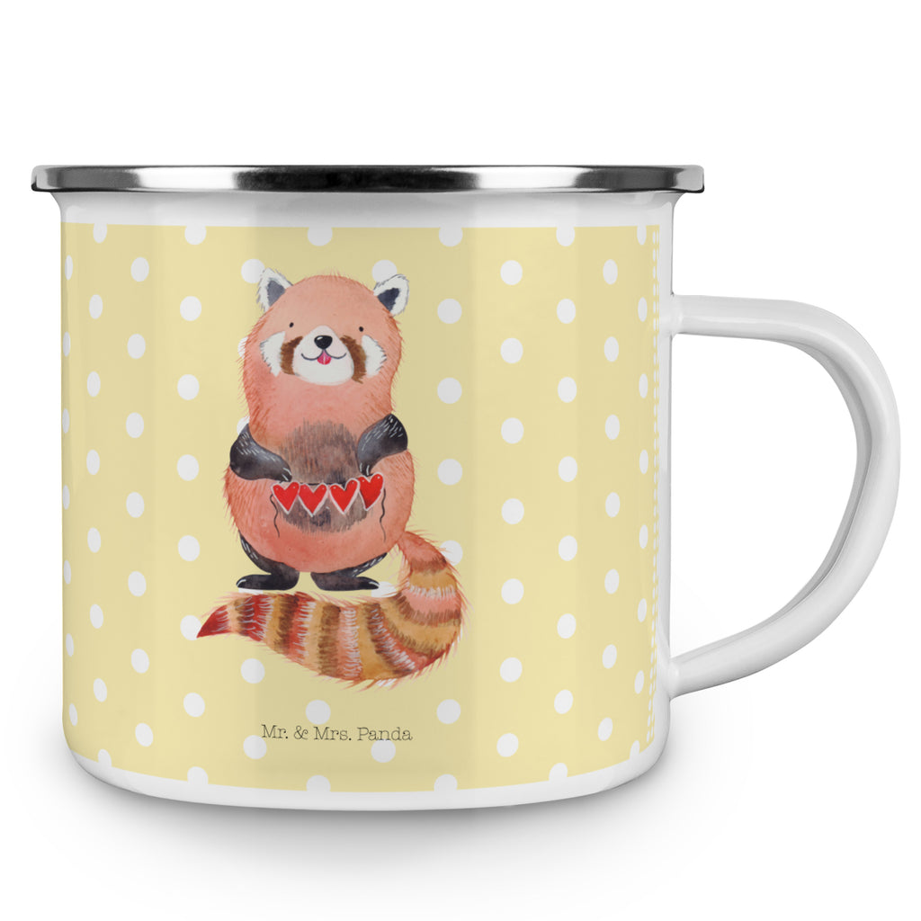 Camping Emaille Tasse Roter Panda Campingtasse, Trinkbecher, Metalltasse, Outdoor Tasse, Emaille Trinkbecher, Blechtasse Outdoor, Emaille Campingbecher, Edelstahl Trinkbecher, Metalltasse für Camping, Kaffee Blechtasse, Camping Tasse Metall, Tiermotive, Gute Laune, lustige Sprüche, Tiere, Panda, Liebe, Rot, Herz, Liebling, Lieblingsmensch