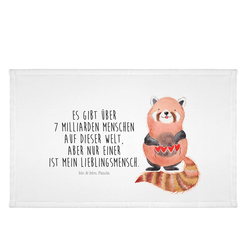 Gäste Handtuch Roter Panda Gästetuch, Reisehandtuch, Sport Handtuch, Frottier, Kinder Handtuch, Tiermotive, Gute Laune, lustige Sprüche, Tiere, Panda, Liebe, Rot, Herz, Liebling, Lieblingsmensch