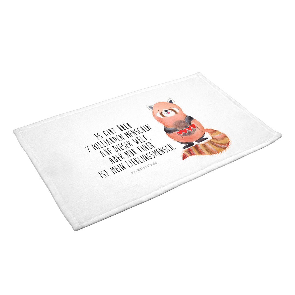 Gäste Handtuch Roter Panda Gästetuch, Reisehandtuch, Sport Handtuch, Frottier, Kinder Handtuch, Tiermotive, Gute Laune, lustige Sprüche, Tiere, Panda, Liebe, Rot, Herz, Liebling, Lieblingsmensch