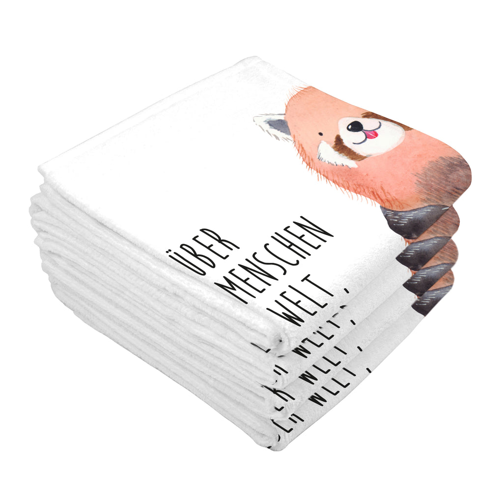 Gäste Handtuch Roter Panda Gästetuch, Reisehandtuch, Sport Handtuch, Frottier, Kinder Handtuch, Tiermotive, Gute Laune, lustige Sprüche, Tiere, Panda, Liebe, Rot, Herz, Liebling, Lieblingsmensch