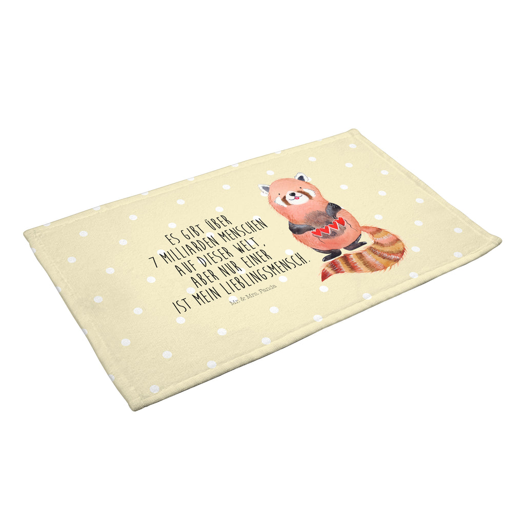 Gäste Handtuch Roter Panda Gästetuch, Reisehandtuch, Sport Handtuch, Frottier, Kinder Handtuch, Tiermotive, Gute Laune, lustige Sprüche, Tiere, Panda, Liebe, Rot, Herz, Liebling, Lieblingsmensch