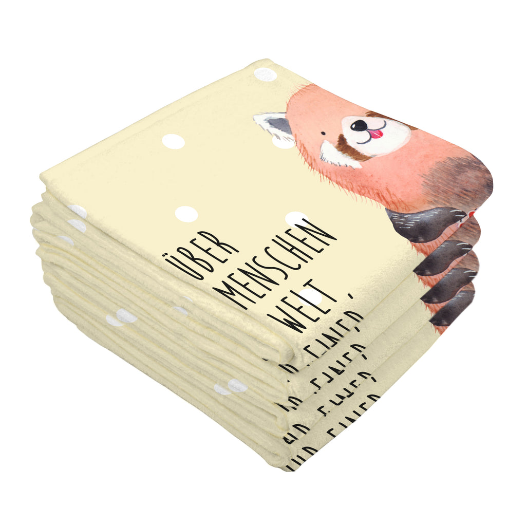 Gäste Handtuch Roter Panda Gästetuch, Reisehandtuch, Sport Handtuch, Frottier, Kinder Handtuch, Tiermotive, Gute Laune, lustige Sprüche, Tiere, Panda, Liebe, Rot, Herz, Liebling, Lieblingsmensch