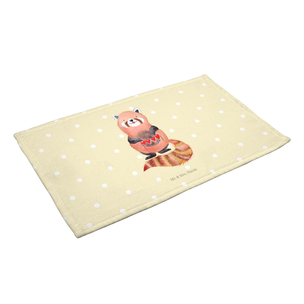 Gäste Handtuch Roter Panda Gästetuch, Reisehandtuch, Sport Handtuch, Frottier, Kinder Handtuch, Tiermotive, Gute Laune, lustige Sprüche, Tiere, Panda, Liebe, Rot, Herz, Liebling, Lieblingsmensch