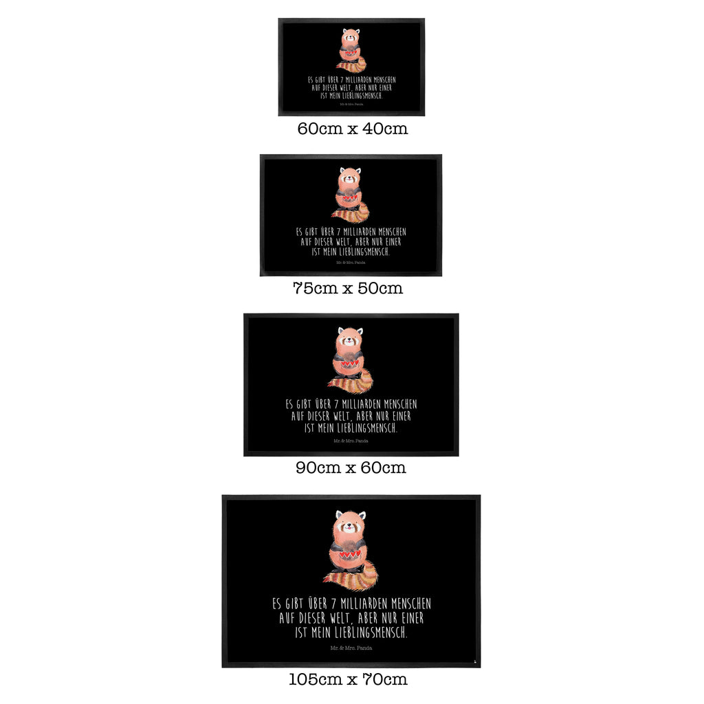 Fußmatte Roter Panda Panda, Liebe, Rot, Herz, Liebling, Lieblingsmensch Türvorleger, Schmutzmatte, Fußabtreter, Matte, Schmutzfänger, Fußabstreifer, Schmutzfangmatte, Türmatte, Motivfußmatte,  Haustürmatte, Vorleger  süße Tiermotive, gute Laune, lustige Sprüche, Tiere