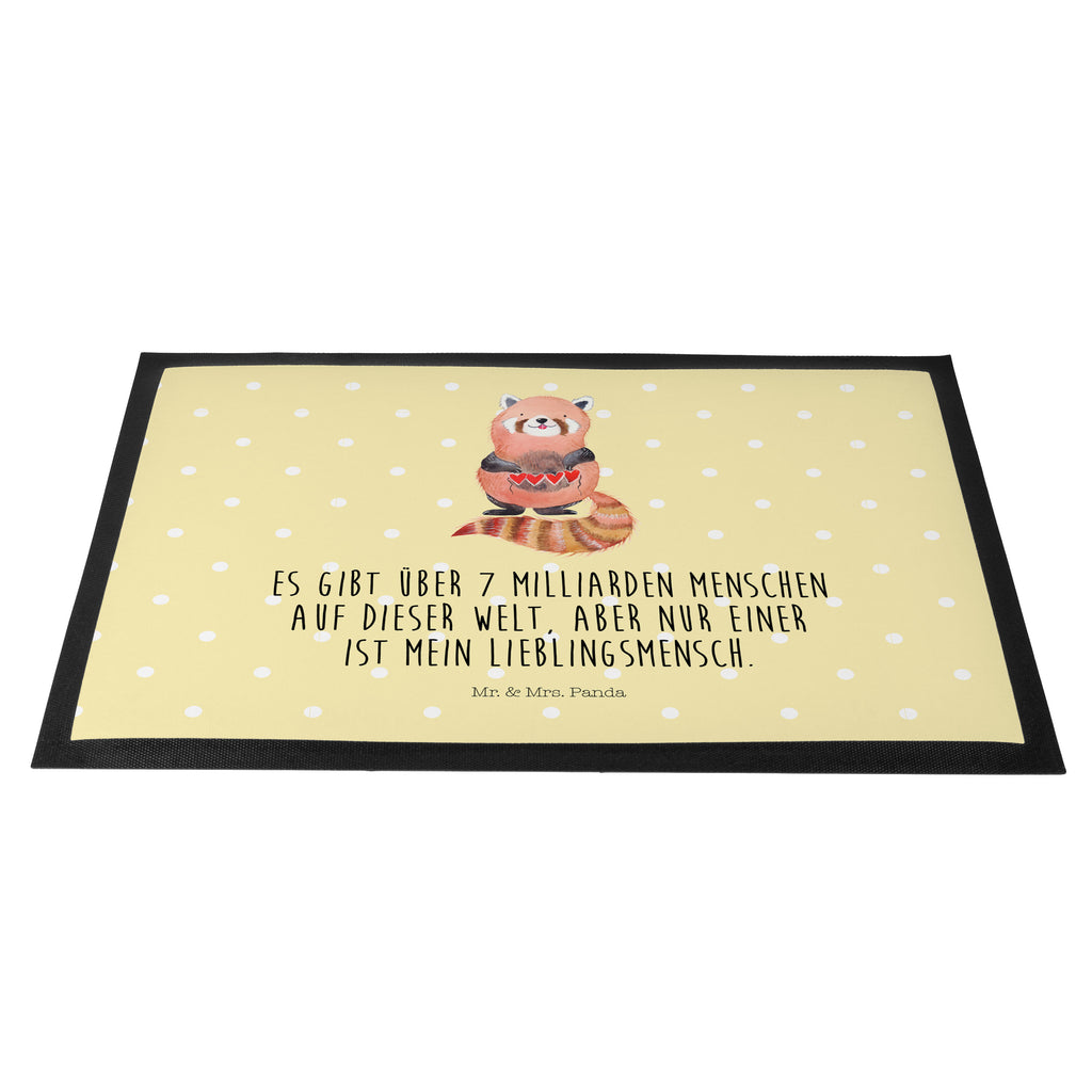 Fußmatte Roter Panda Panda, Liebe, Rot, Herz, Liebling, Lieblingsmensch Türvorleger, Schmutzmatte, Fußabtreter, Matte, Schmutzfänger, Fußabstreifer, Schmutzfangmatte, Türmatte, Motivfußmatte,  Haustürmatte, Vorleger  süße Tiermotive, gute Laune, lustige Sprüche, Tiere