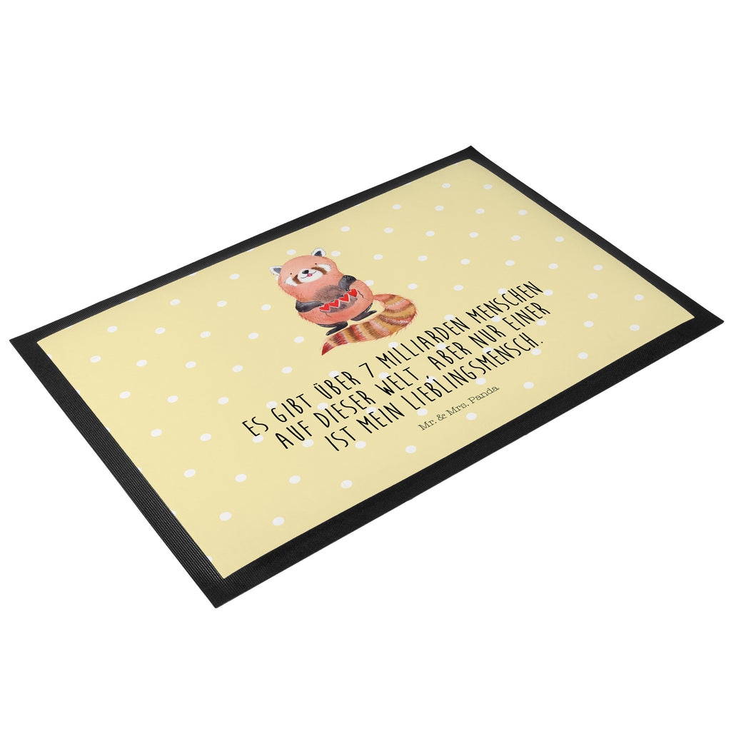 Fußmatte Roter Panda Panda, Liebe, Rot, Herz, Liebling, Lieblingsmensch Türvorleger, Schmutzmatte, Fußabtreter, Matte, Schmutzfänger, Fußabstreifer, Schmutzfangmatte, Türmatte, Motivfußmatte,  Haustürmatte, Vorleger  süße Tiermotive, gute Laune, lustige Sprüche, Tiere