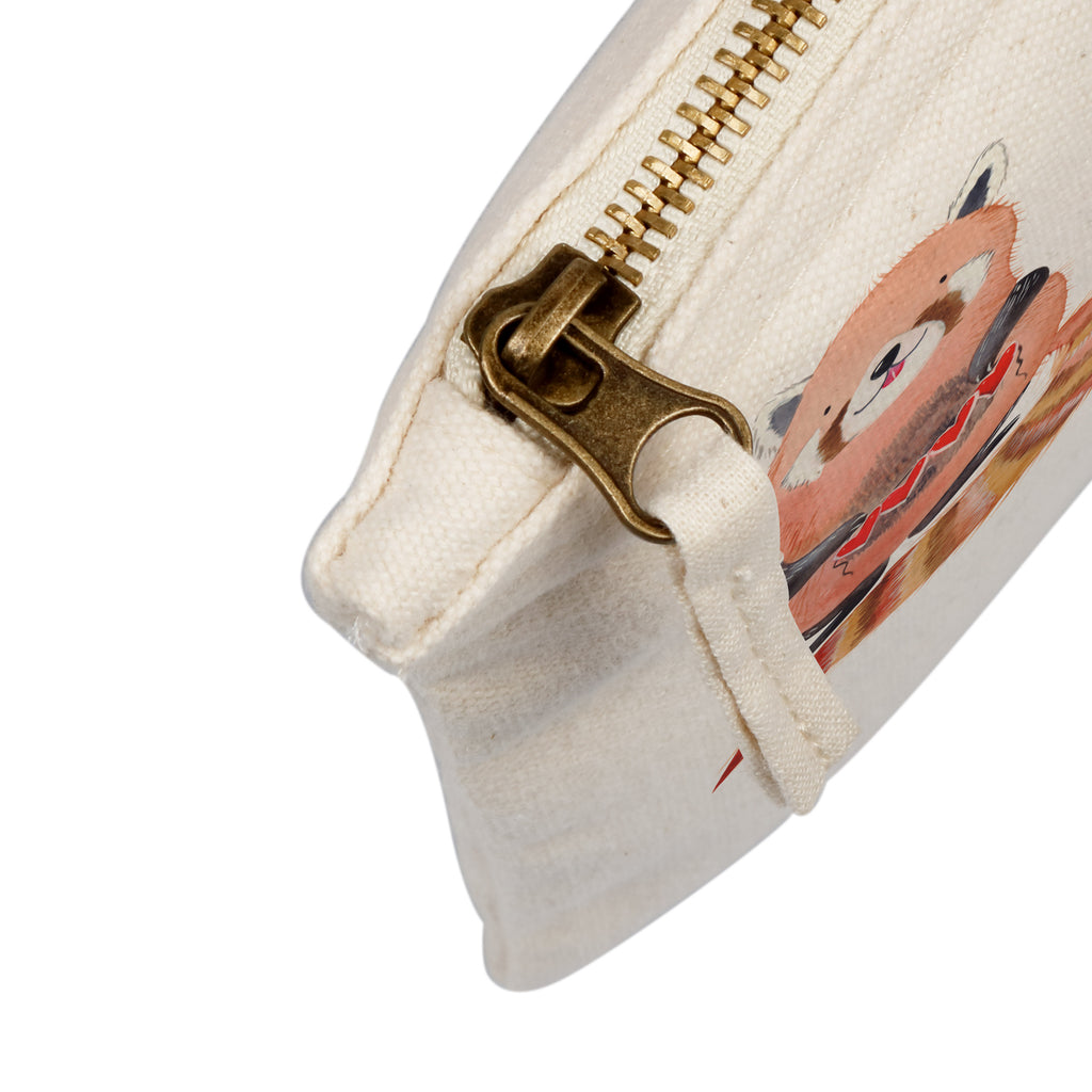 Schminktasche Roter Panda Schminktasche, Kosmetiktasche, Kosmetikbeutel, Stiftemäppchen, Etui, Federmappe, Makeup, XXL, Schminketui, Kosmetiketui, Schlamperetui, Tiermotive, Gute Laune, lustige Sprüche, Tiere, Panda, Liebe, Rot, Herz, Liebling, Lieblingsmensch