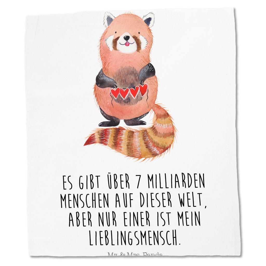 Tragetasche Roter Panda Beuteltasche, Beutel, Einkaufstasche, Jutebeutel, Stoffbeutel, Tiermotive, Gute Laune, lustige Sprüche, Tiere, Panda, Liebe, Rot, Herz, Liebling, Lieblingsmensch