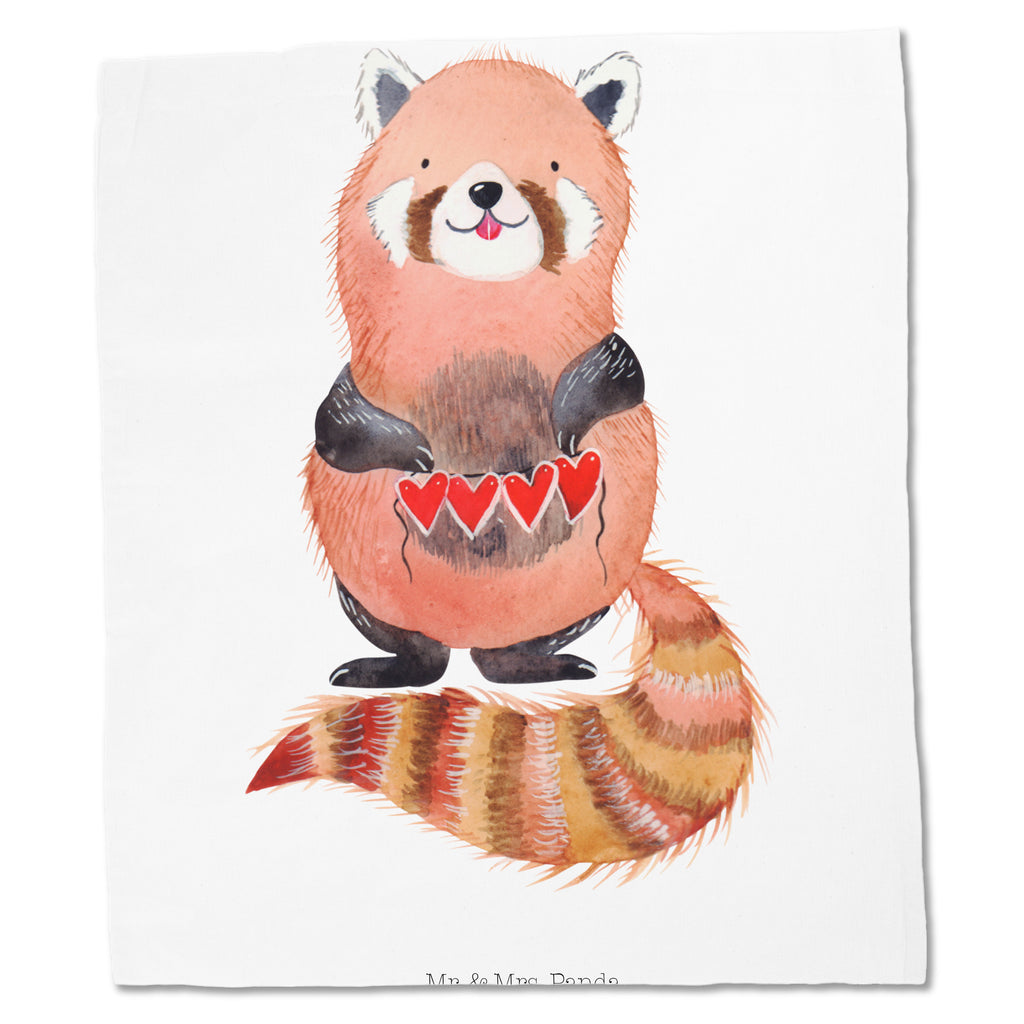 Tragetasche Roter Panda Beuteltasche, Beutel, Einkaufstasche, Jutebeutel, Stoffbeutel, Tiermotive, Gute Laune, lustige Sprüche, Tiere, Panda, Liebe, Rot, Herz, Liebling, Lieblingsmensch