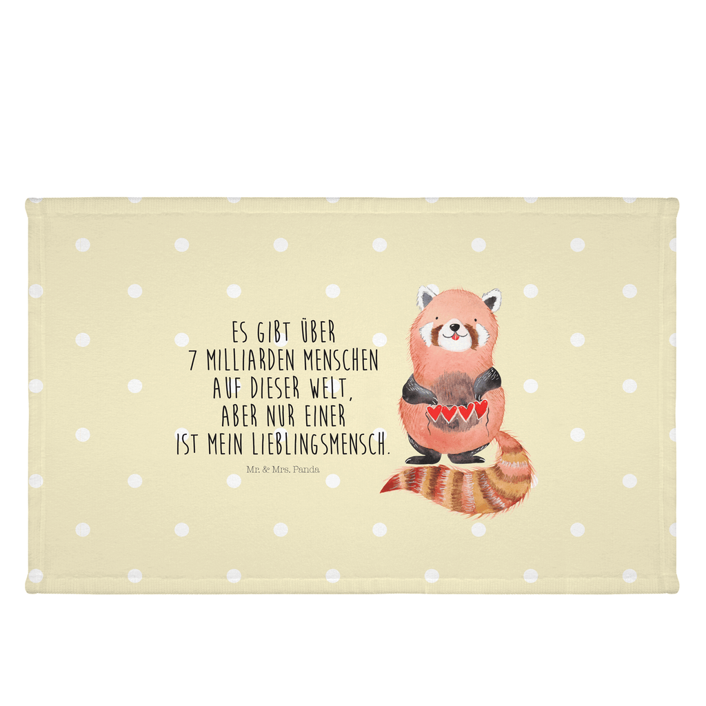 Gäste Handtuch Roter Panda Gästetuch, Reisehandtuch, Sport Handtuch, Frottier, Kinder Handtuch, Tiermotive, Gute Laune, lustige Sprüche, Tiere, Panda, Liebe, Rot, Herz, Liebling, Lieblingsmensch