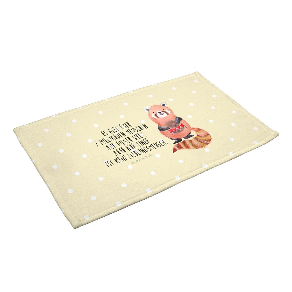 Gäste Handtuch Roter Panda Gästetuch, Reisehandtuch, Sport Handtuch, Frottier, Kinder Handtuch, Tiermotive, Gute Laune, lustige Sprüche, Tiere, Panda, Liebe, Rot, Herz, Liebling, Lieblingsmensch