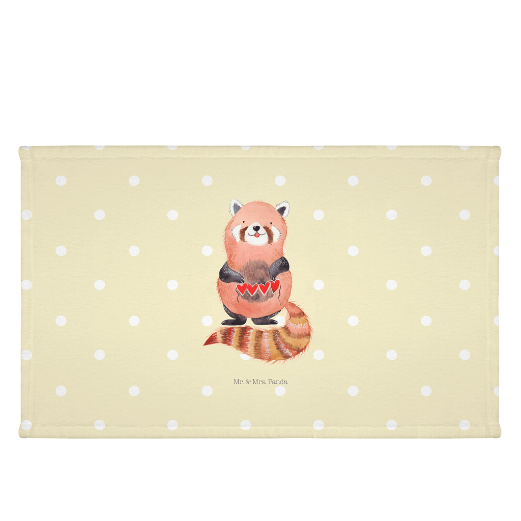 Gäste Handtuch Roter Panda Gästetuch, Reisehandtuch, Sport Handtuch, Frottier, Kinder Handtuch, Tiermotive, Gute Laune, lustige Sprüche, Tiere, Panda, Liebe, Rot, Herz, Liebling, Lieblingsmensch