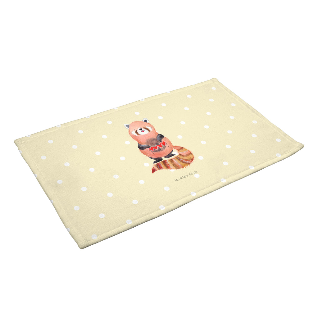 Gäste Handtuch Roter Panda Gästetuch, Reisehandtuch, Sport Handtuch, Frottier, Kinder Handtuch, Tiermotive, Gute Laune, lustige Sprüche, Tiere, Panda, Liebe, Rot, Herz, Liebling, Lieblingsmensch
