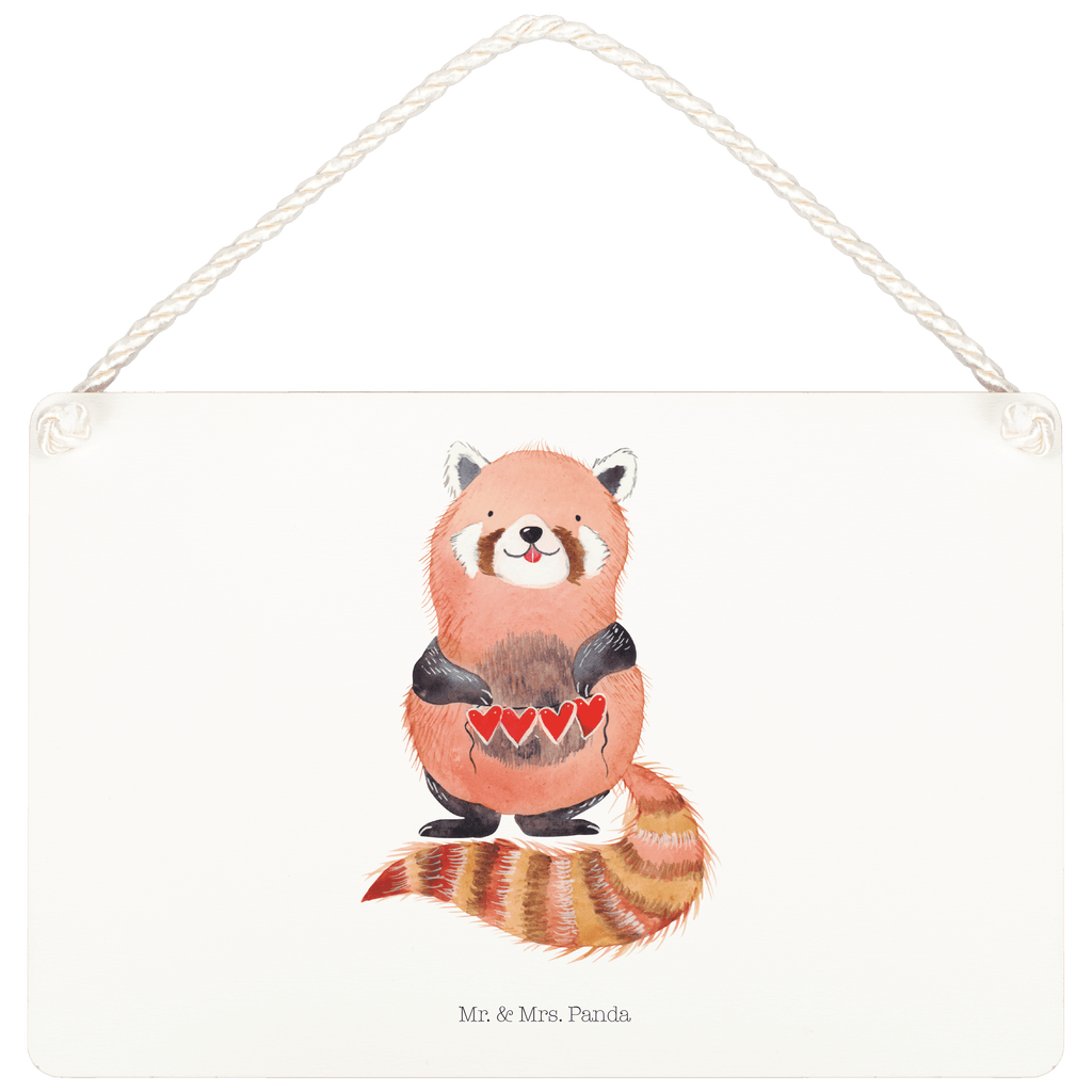 Deko Schild Roter Panda Dekoschild, Deko Schild, Schild, Tür Schild, Türschild, Holzschild, Wandschild, Wanddeko, Tiermotive, Gute Laune, lustige Sprüche, Tiere, Panda, Liebe, Rot, Herz, Liebling, Lieblingsmensch