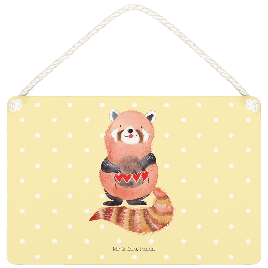 Deko Schild Roter Panda Dekoschild, Deko Schild, Schild, Tür Schild, Türschild, Holzschild, Wandschild, Wanddeko, Tiermotive, Gute Laune, lustige Sprüche, Tiere, Panda, Liebe, Rot, Herz, Liebling, Lieblingsmensch