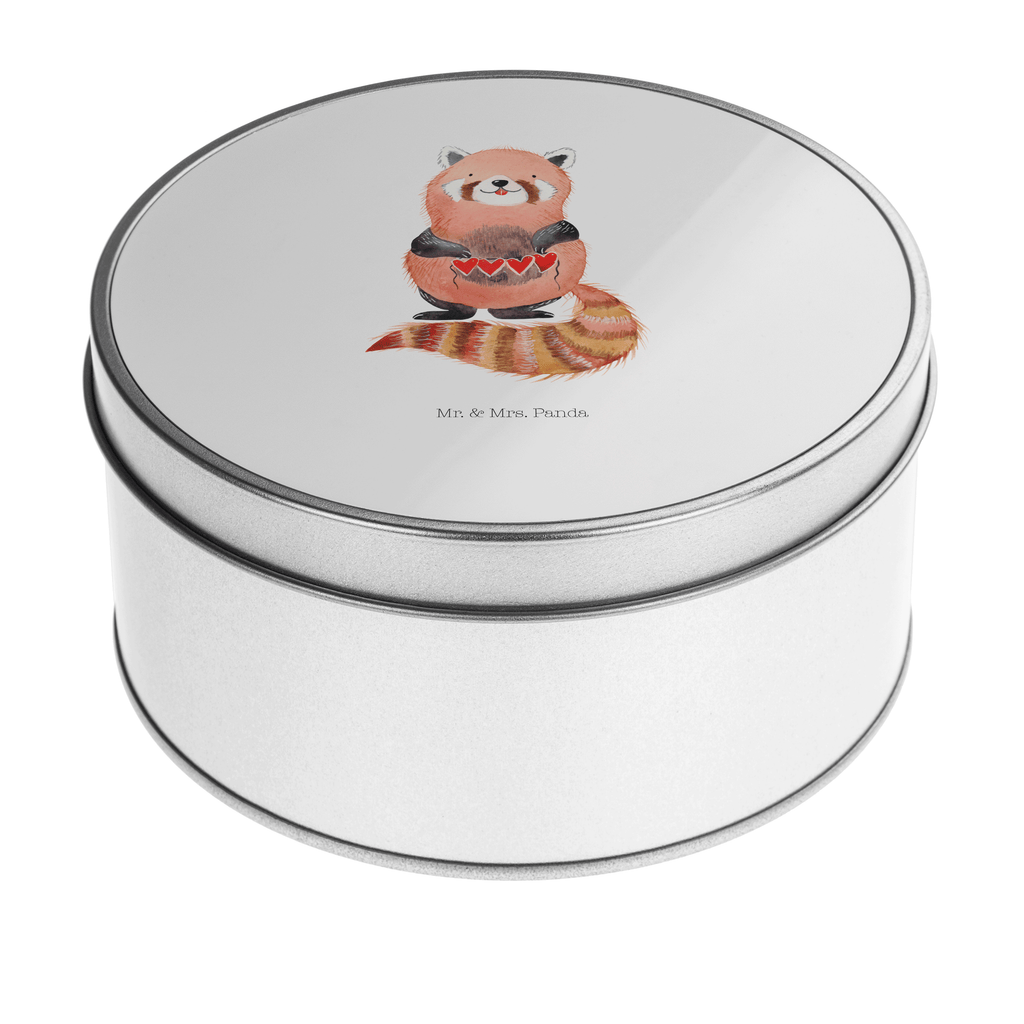 Blechdose rund Roter Panda Metalldose, Keksdose, Dose, Vorratsdose, Geschenkbox, Tiermotive, Gute Laune, lustige Sprüche, Tiere, Panda, Liebe, Rot, Herz, Liebling, Lieblingsmensch