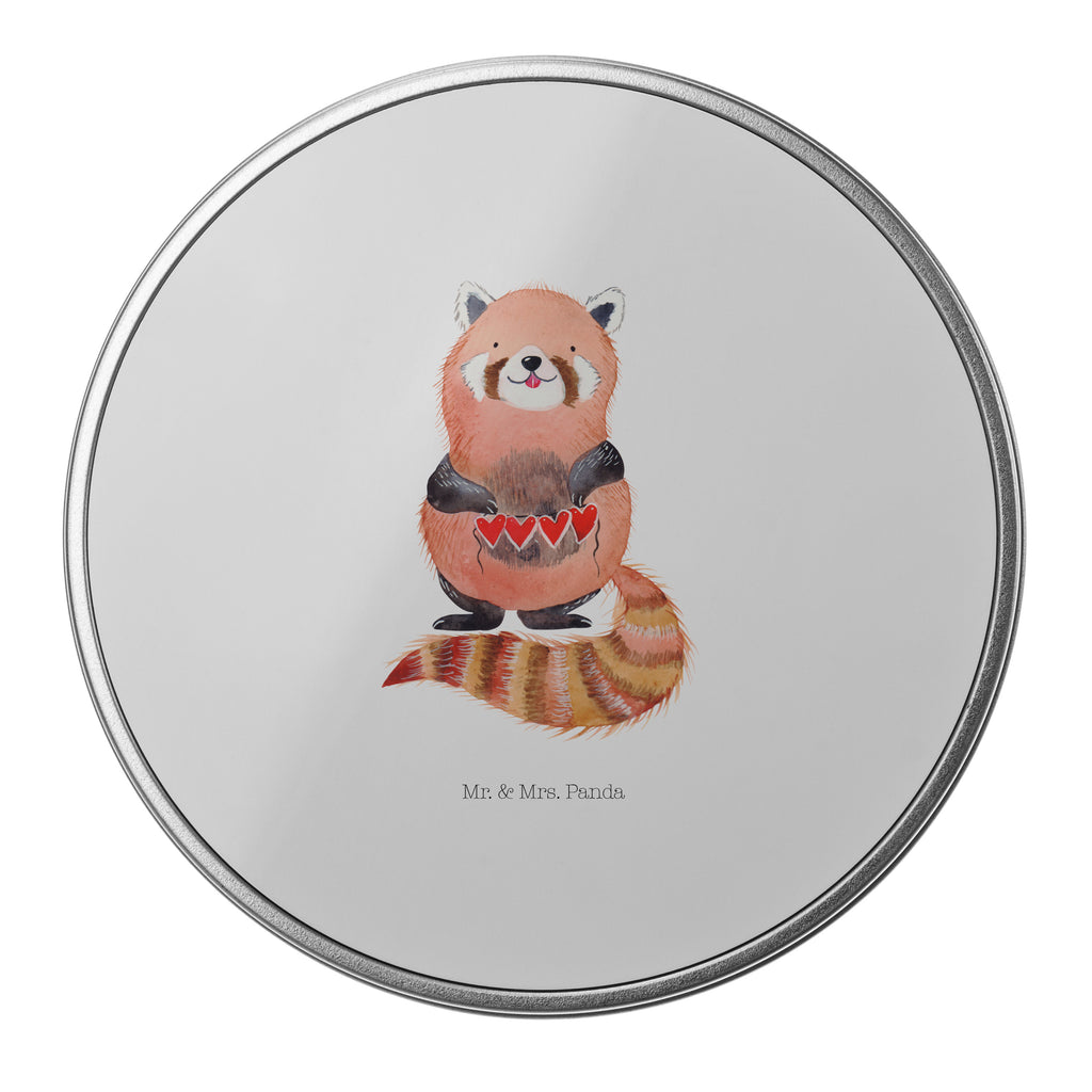 Blechdose rund Roter Panda Metalldose, Keksdose, Dose, Vorratsdose, Geschenkbox, Tiermotive, Gute Laune, lustige Sprüche, Tiere, Panda, Liebe, Rot, Herz, Liebling, Lieblingsmensch