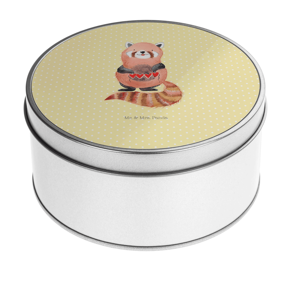 Blechdose rund Roter Panda Metalldose, Keksdose, Dose, Vorratsdose, Geschenkbox, Tiermotive, Gute Laune, lustige Sprüche, Tiere, Panda, Liebe, Rot, Herz, Liebling, Lieblingsmensch