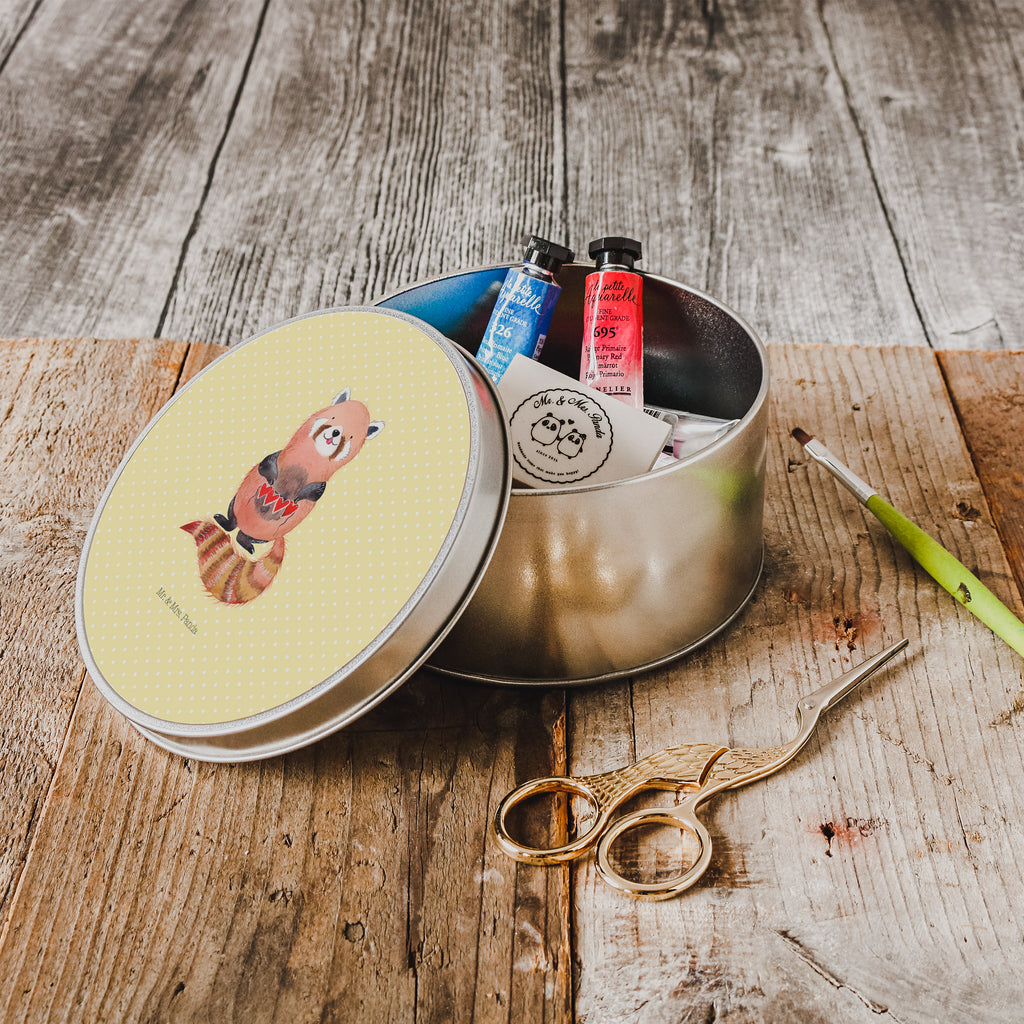 Blechdose rund Roter Panda Metalldose, Keksdose, Dose, Vorratsdose, Geschenkbox, Tiermotive, Gute Laune, lustige Sprüche, Tiere, Panda, Liebe, Rot, Herz, Liebling, Lieblingsmensch