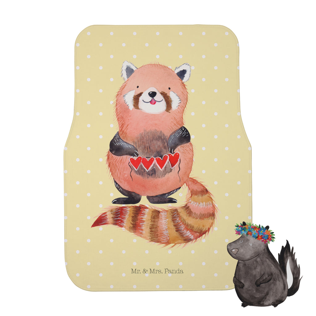 Fahrer Autofußmatte Roter Panda Autofußmatten, Fußmatte Auto, Fahrer, Schmutzmatte Auto, Tiermotive, Gute Laune, lustige Sprüche, Tiere, Panda, Liebe, Rot, Herz, Liebling, Lieblingsmensch