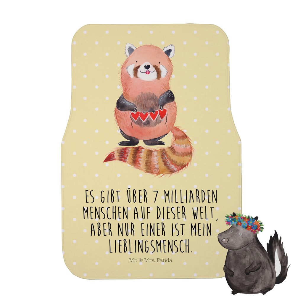 Fahrer Autofußmatte Roter Panda Autofußmatten, Fußmatte Auto, Fahrer, Schmutzmatte Auto, Tiermotive, Gute Laune, lustige Sprüche, Tiere, Panda, Liebe, Rot, Herz, Liebling, Lieblingsmensch