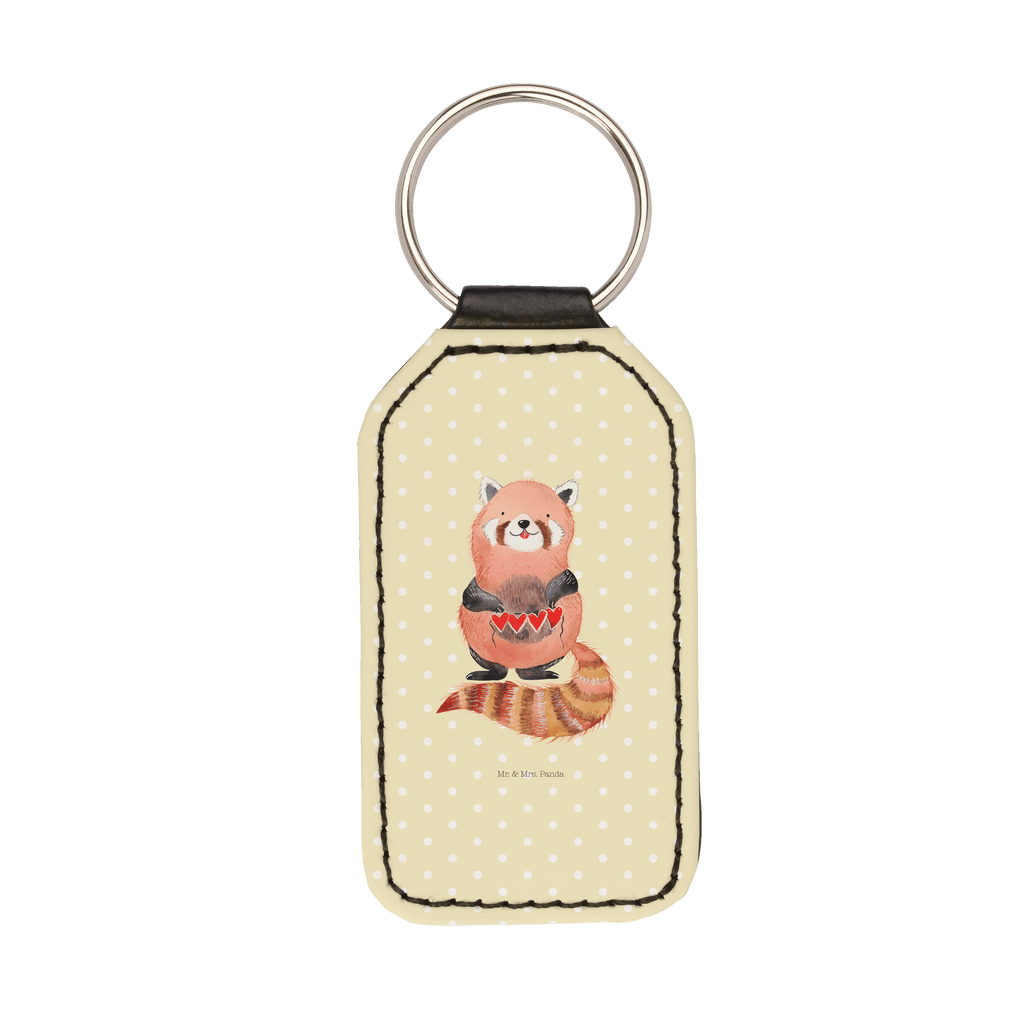 Rechteckig Schlüsselanhänger Roter Panda Schlüsselanhänger, Anhänger, Taschenanhänger, Glücksbringer, Schutzengel, Tiermotive, Gute Laune, lustige Sprüche, Tiere, Panda, Liebe, Rot, Herz, Liebling, Lieblingsmensch