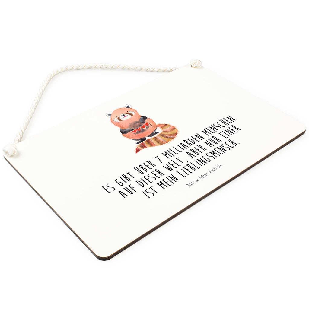 Deko Schild Roter Panda Dekoschild, Deko Schild, Schild, Tür Schild, Türschild, Holzschild, Wandschild, Wanddeko, Tiermotive, Gute Laune, lustige Sprüche, Tiere, Panda, Liebe, Rot, Herz, Liebling, Lieblingsmensch