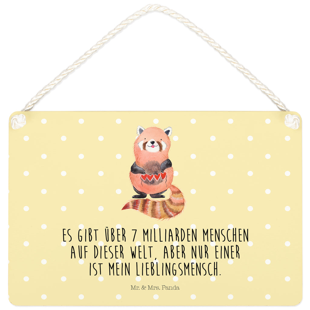 Deko Schild Roter Panda Dekoschild, Deko Schild, Schild, Tür Schild, Türschild, Holzschild, Wandschild, Wanddeko, Tiermotive, Gute Laune, lustige Sprüche, Tiere, Panda, Liebe, Rot, Herz, Liebling, Lieblingsmensch