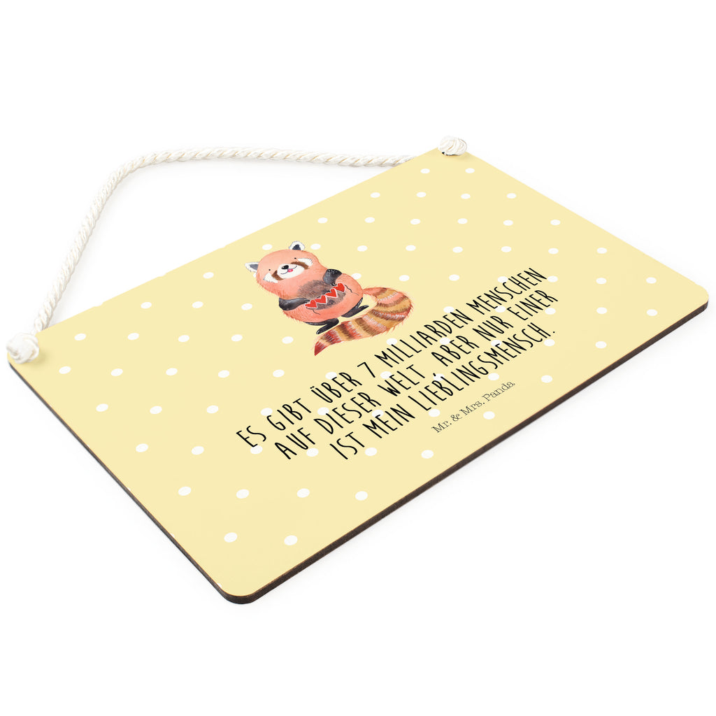 Deko Schild Roter Panda Dekoschild, Deko Schild, Schild, Tür Schild, Türschild, Holzschild, Wandschild, Wanddeko, Tiermotive, Gute Laune, lustige Sprüche, Tiere, Panda, Liebe, Rot, Herz, Liebling, Lieblingsmensch