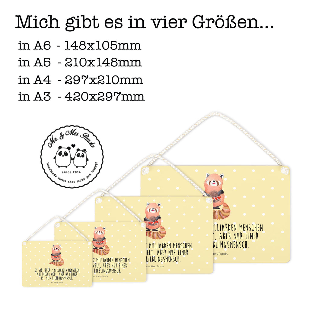 Deko Schild Roter Panda Dekoschild, Deko Schild, Schild, Tür Schild, Türschild, Holzschild, Wandschild, Wanddeko, Tiermotive, Gute Laune, lustige Sprüche, Tiere, Panda, Liebe, Rot, Herz, Liebling, Lieblingsmensch